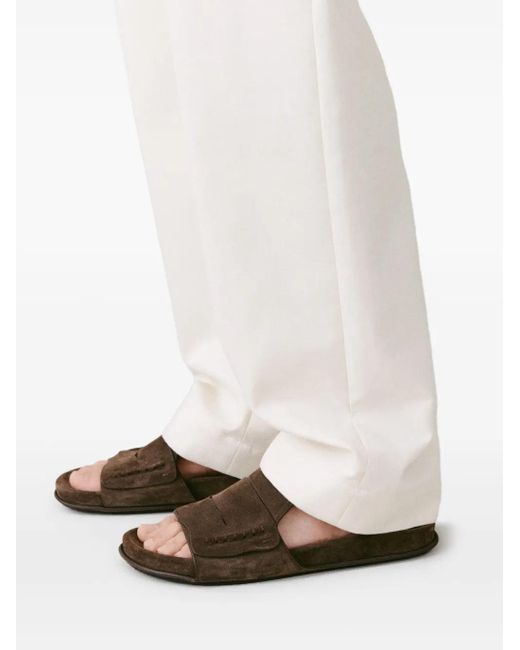 Jacquemus Brown Wildlederrutsche