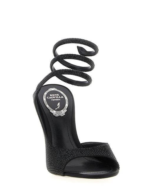 Rene Caovilla Black 'Audrey' Sandals