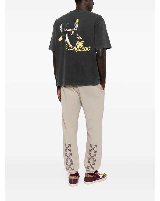 Off-White c/o Virgil Abloh Black Fallen Angel Skate Cotton T Shirt