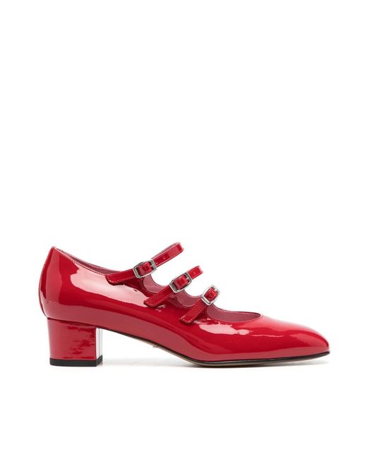 CAREL PARIS Décolleté Mary Jane Kina In Vernice Rossa in het Red