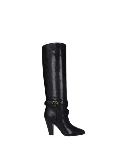 Boots Wiltern Leather di Céline in Black