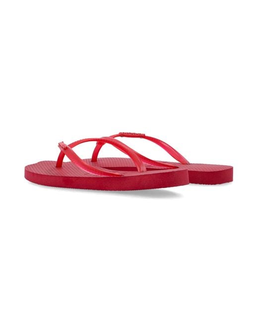 Havaianas Red Slim Split Flip-Flops