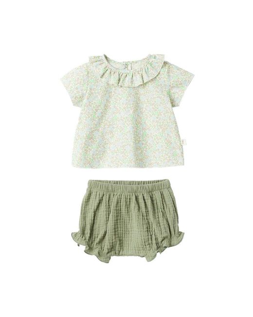 Teddy & Minou Green T Shirt With Shorts Set