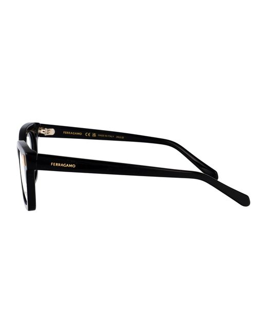 Ferragamo Black Rectangular Optical Sf3025 001
