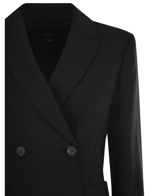 Weekend by Maxmara Ornati Dubbele Borsten Blazer In Wollen Canvas in het Black