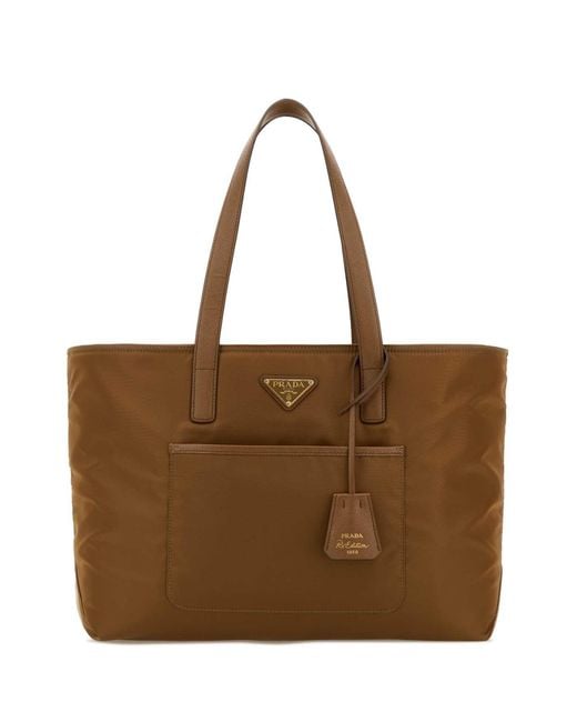 Prada Brown Re-nylon Shopping Bag