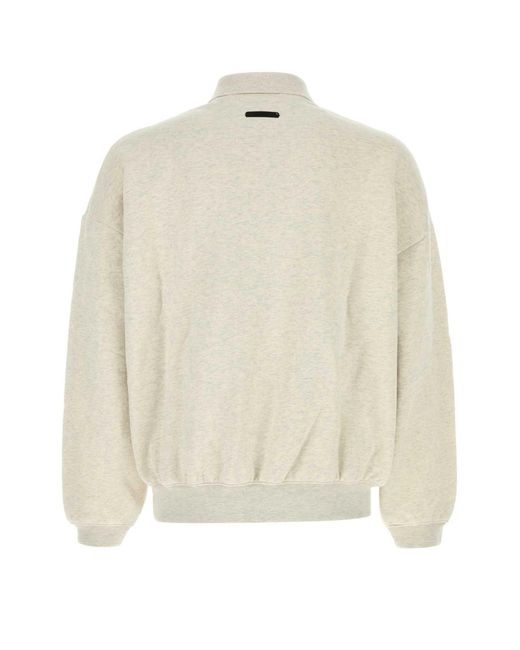 Fear Of God White Signature 90's Polo Sweatshirt