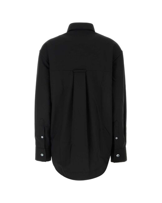 AMI Black Oversized Solid Shirt