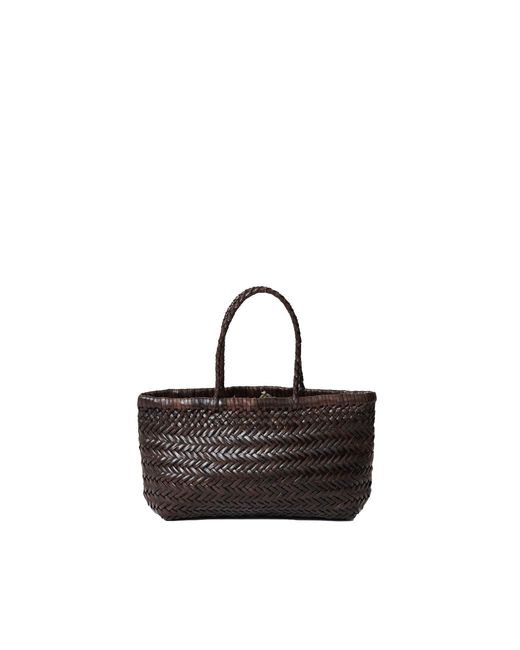 Borsa A Mano Mini Flat Gora Dark Brown Dragon Diffusion de color White