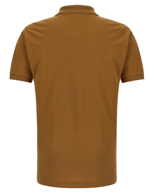 Lacoste Brown Logo Patch Polo Shirt