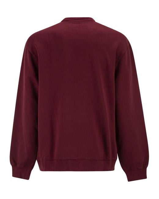 Carhartt Purple Crew Neck Sweatshirt With Print for men
