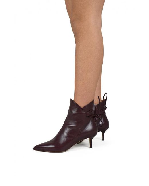 Francesco Russo Purple Leather Boots