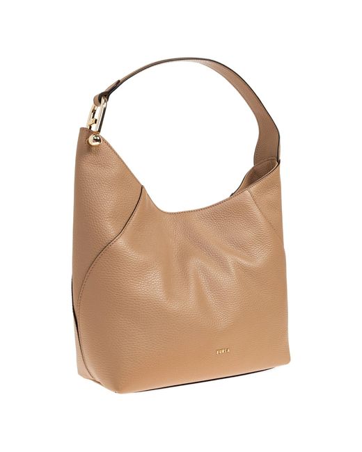 Furla White Lara M Hobo