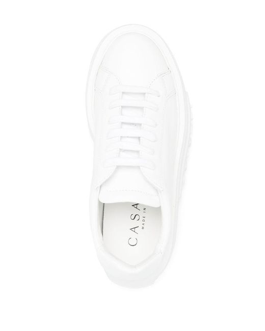 Casadei White Nexus Leather Sneakers