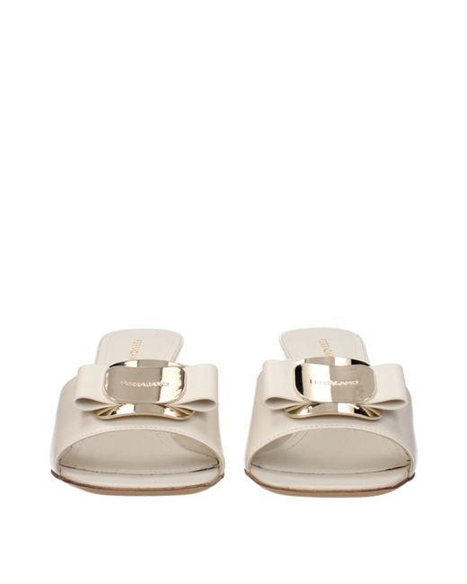 Ferragamo Natural Zelie Sandals/Mascarpone Leather