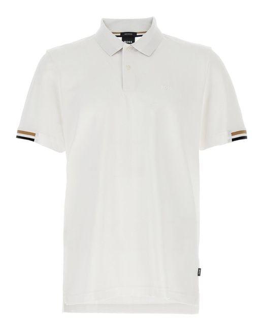 Boss 'parlay 147' Polo Shirt in het White