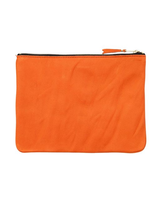 Comme des Garçons Orange Washed Zip Pouch