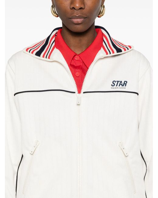 Golden Goose Deluxe Brand Star W`s Ritsjasje Met Ritssluiting in het White
