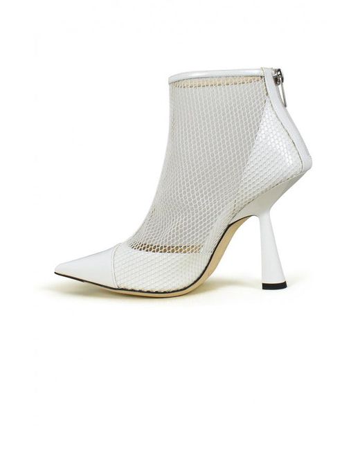 Jimmy Choo White Kix 100 Boots