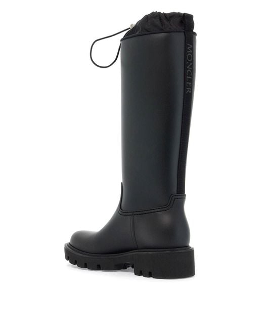 Moncler Black Kickstream Rain Boots