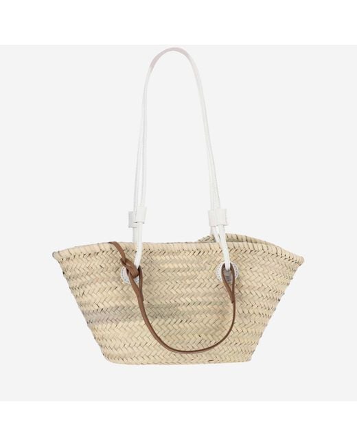 Filippo Catarzi 1910 Natural Straw Bag With Logo