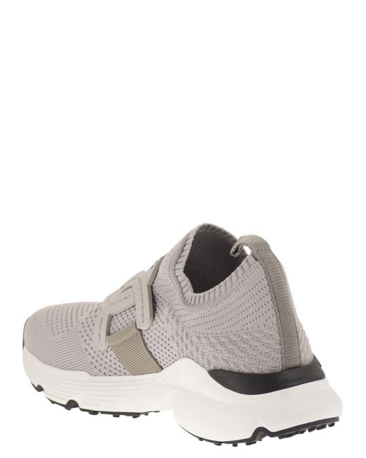 Tod's White Kate Technical Fabric Sneakers