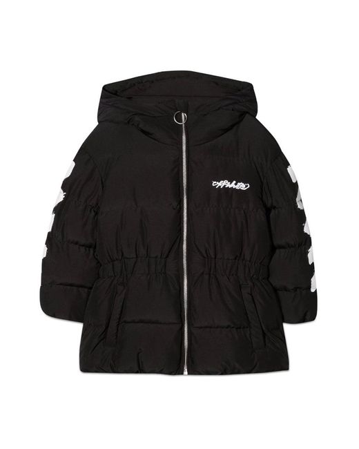 Off-White c/o Virgil Abloh Black Piumino Con Zip Diag