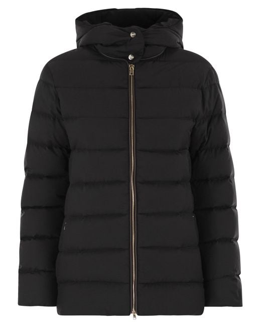 Herno Black Medium Down Jacket With Hood