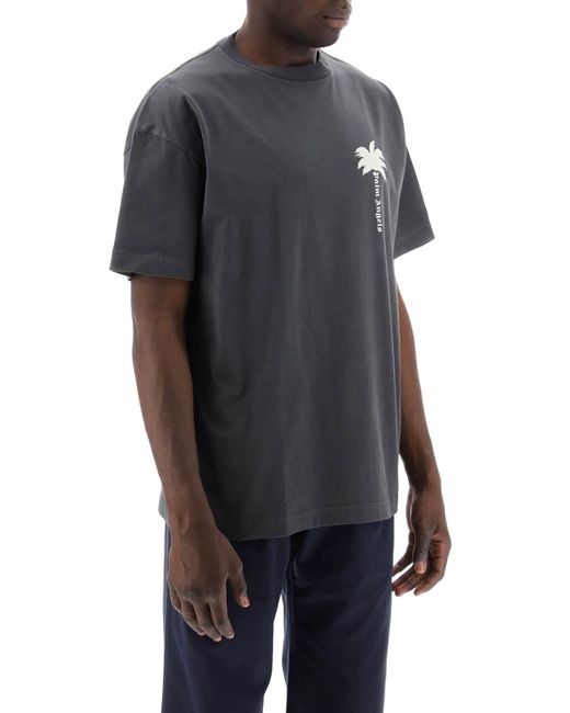 Camiseta de cuello redondo de árbol de Palm Angels de hombre de color Black