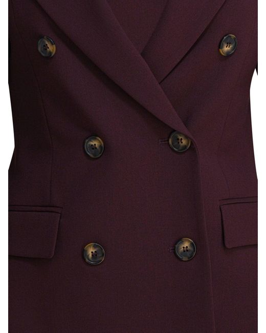 Semler Purple Balzer Double-Breasted Jackets And Coats Bordeaux