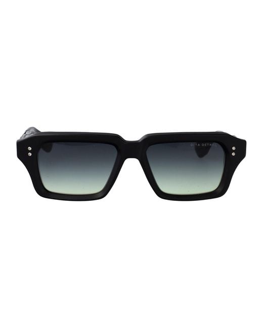 Dita Eyewear Black Squared Sunglasses Dts459 A 02 Mbk Blk