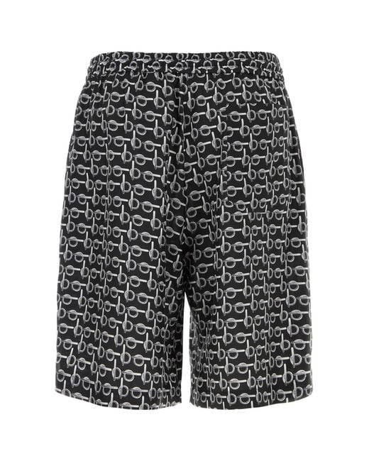 Burberry Gray Luxurious Mulberry Silk Shorts for men