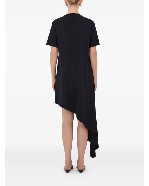 Loulou de Saison Black Igari Asymmetric Pleated Dress