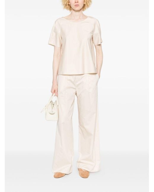 Susanne Bommer White Cotton Wide-Leg Trousers