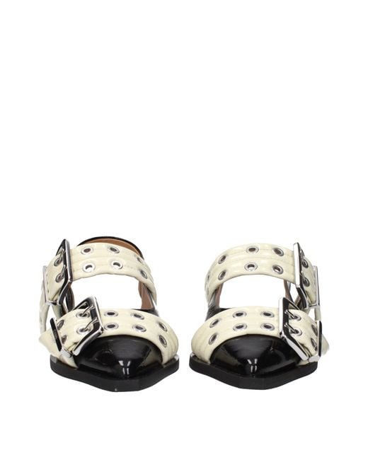 Ganni Black Buckle Strap Sandals