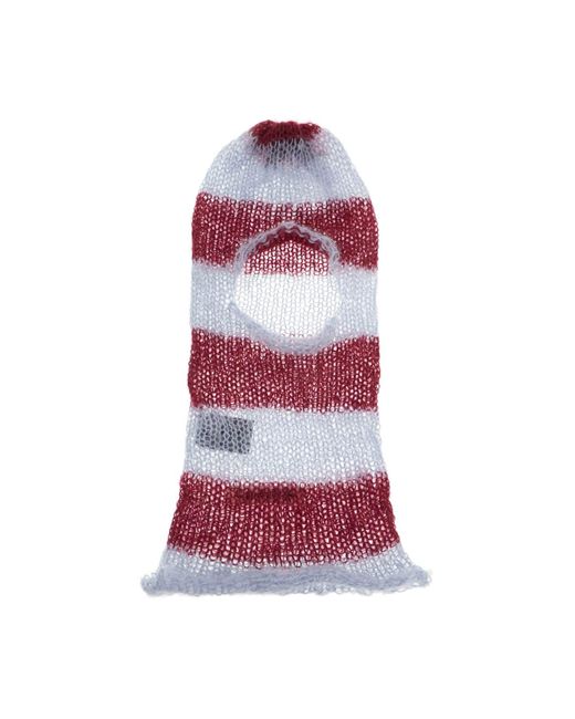 C.rusade Red Kreuzzug gestreifter Mohair Balaclava -Helm