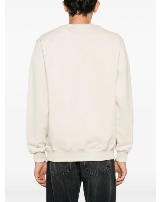 Drole de Monsieur White Le Sweatshirt Slogan Classique for men