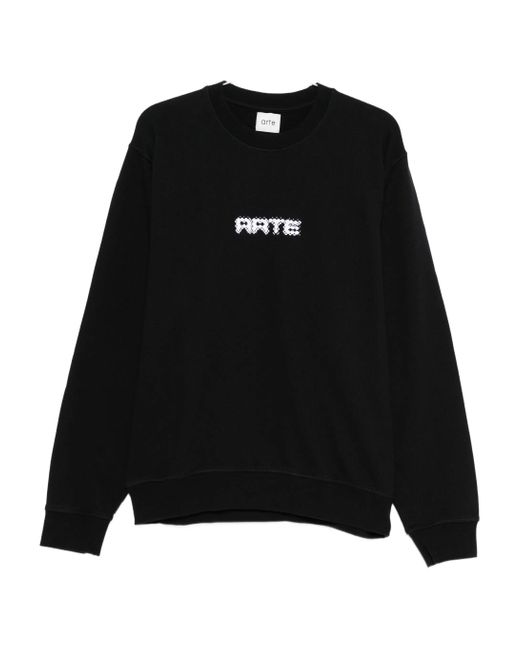 Arte' Black Arte Pixel Crewneck