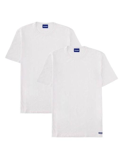 HUGO White Set Da Due T Shirt Con Logo