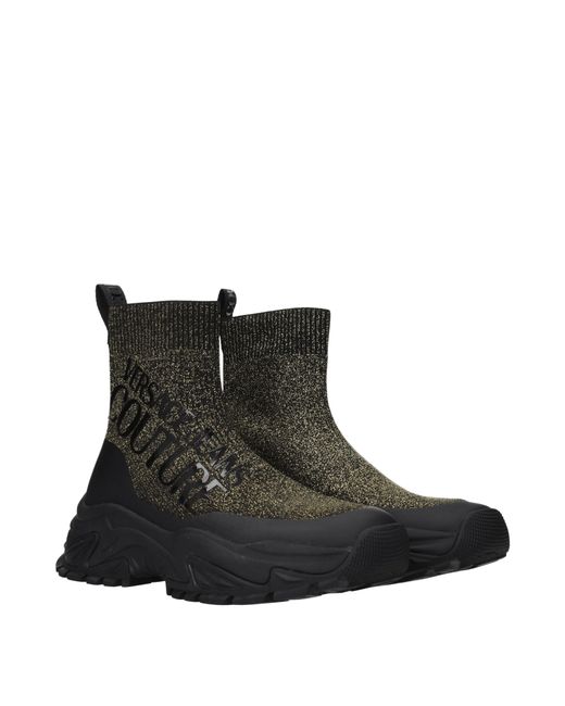Versace Jeans Black Sneakers Couture Donna Tessuto Nero/Oro