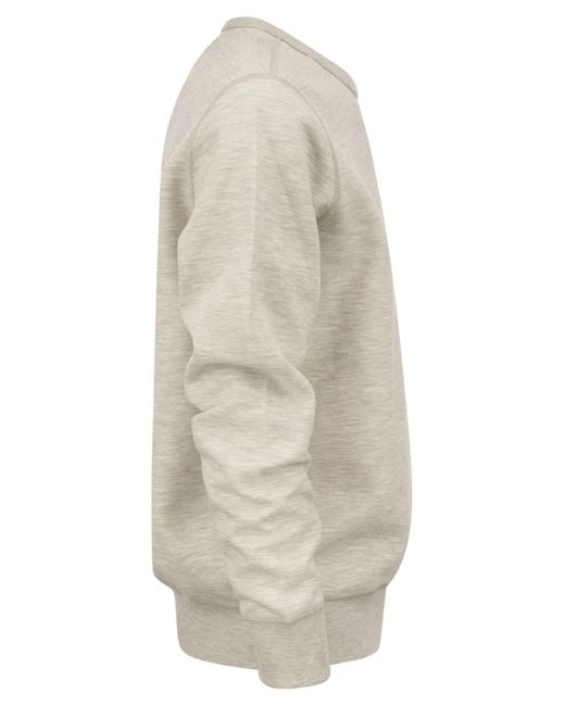 Polo Ralph Lauren White Double Knit Crew Neck Sweatshirt