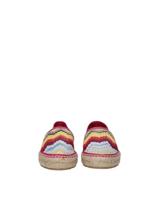 Missoni Pink Espadrillas Donna Tessuto Multicolore