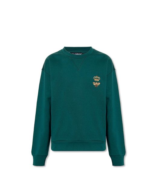 Dolce & Gabbana Green Cotton Sweatshirt for men