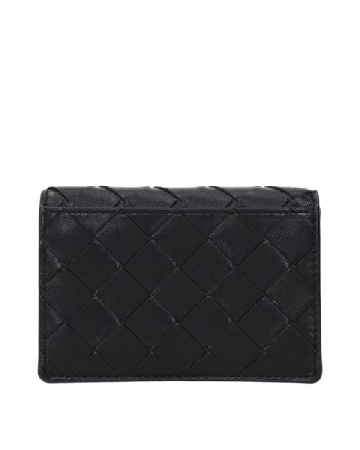 Bottega Veneta Black Leather Document Holder