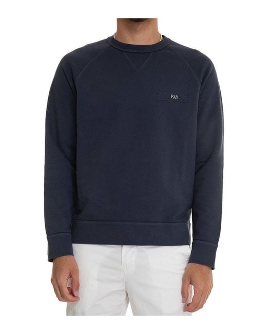 Fay Blue Sweaters for men