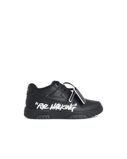 Off-White c/o Virgil Abloh Black 'O.O.O. Leather Sneakers for men