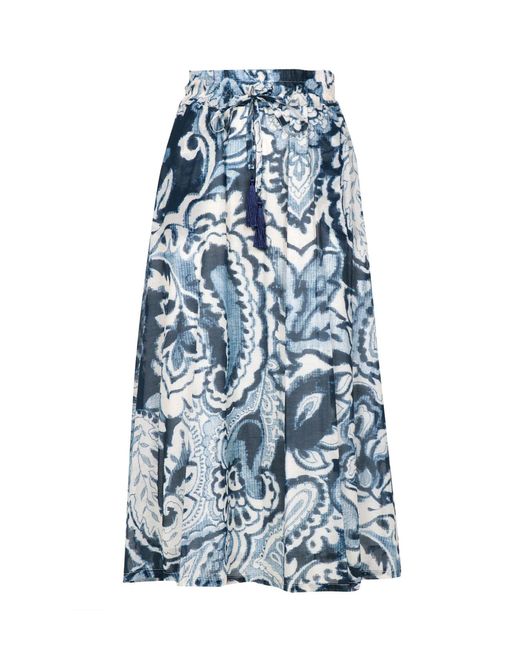 Kaos Rokken Blauw+beige in het Blue