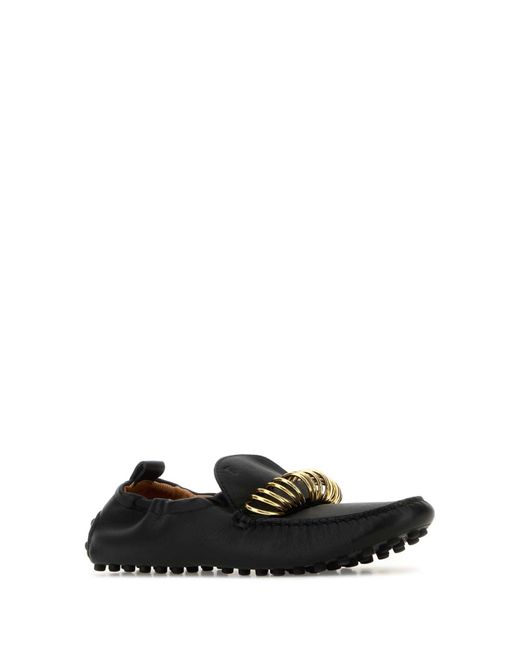 Tod's Black Leather Loafers