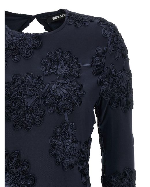 Rotar birger Christensen '3 d malla mini' vestido ROTATE BIRGER CHRISTENSEN de color Blue