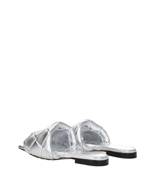 Bottega Veneta White Sandals And Clogs Leather
